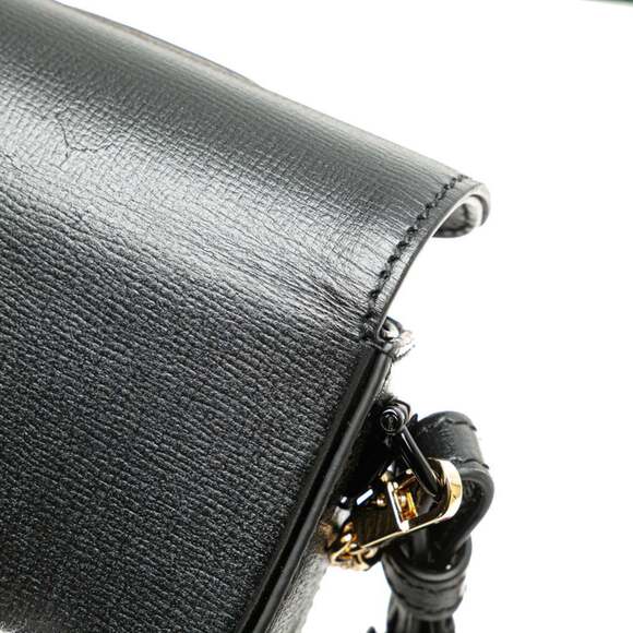 GUCCI Authentic Black Leather Horsebit Shoulder Bag - Picture 6 of 13